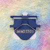 Navy Blue and White-colored Stethoscope Holder or Nurse tool or Nurse accessory for nurses called Stethbadge.