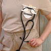 Beige-colored Stethoscope Holder or Nurse tool or Nurse accessory for nurses called Stethbadge.