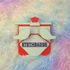 Mint Green and Pop Red-colored Stethoscope Holder or Nurse tool or Nurse accessory for nurses called Stethbadge.