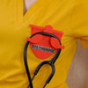 Pop Red-colored Stethoscope Holder or Nurse tool or Nurse accessory for nurses called Stethbadge.