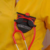 Pop Red-colored Stethoscope Holder or Nurse tool or Nurse accessory for nurses called Stethbadge.