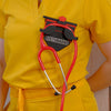 Pop Red-colored Stethoscope Holder or Nurse tool or Nurse accessory for nurses called Stethbadge.