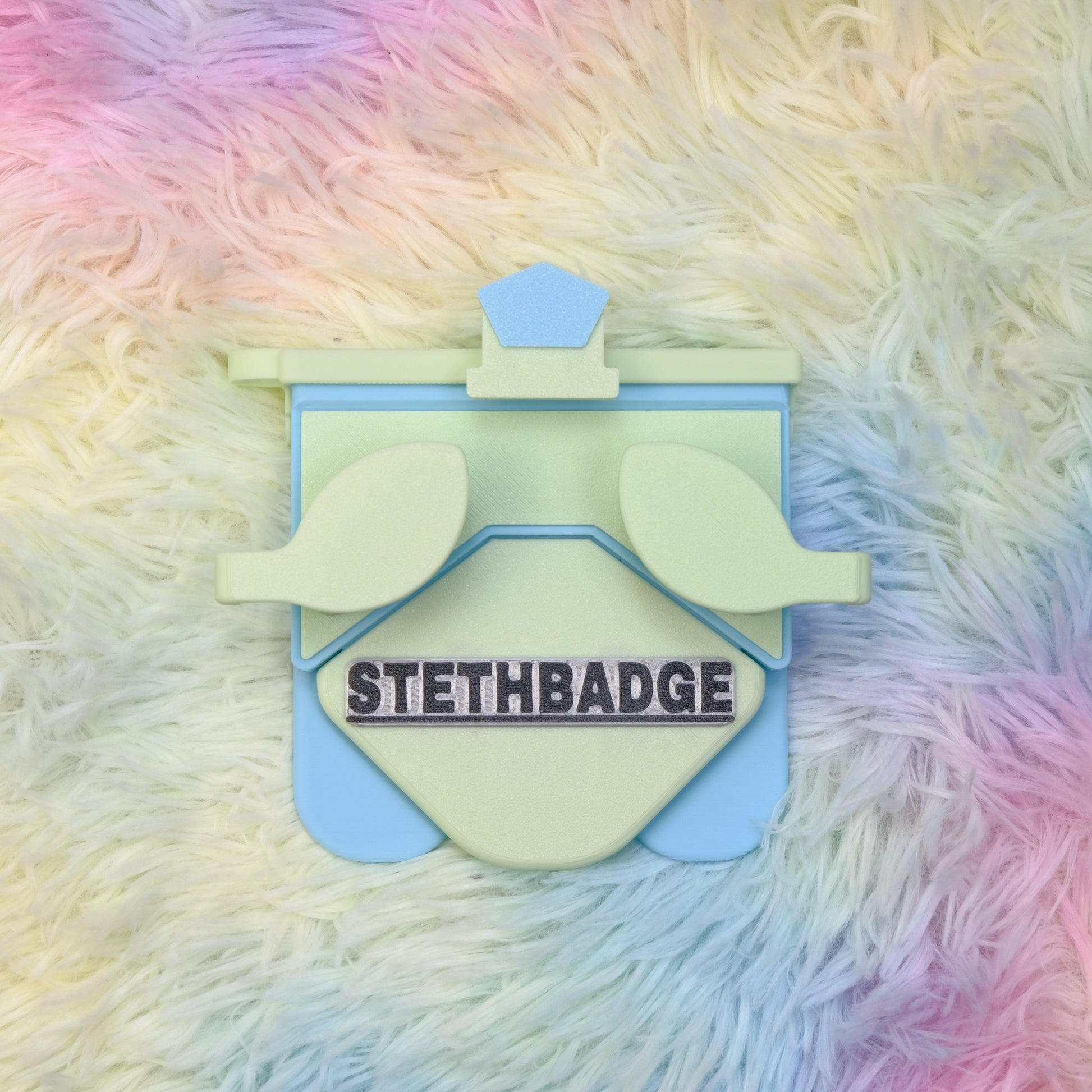 Mint and Sky Blue-colored Stethoscope Holder or Nurse tool or Nurse accessory for nurses called Stethbadge.