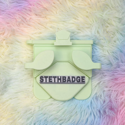 Mint-colored Stethoscope Holder or Nurse tool or Nurse accessory for nurses called Stethbadge.