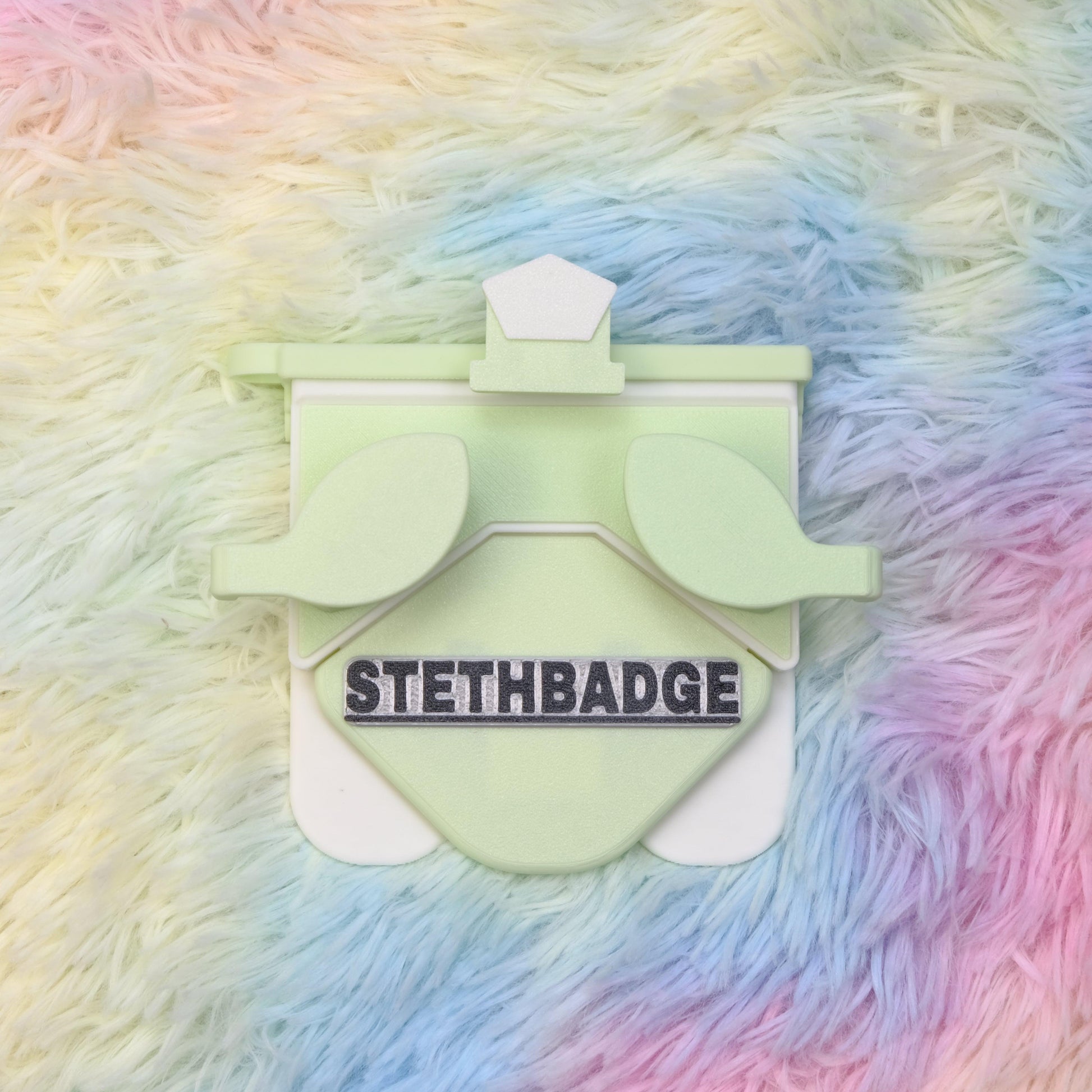 Mint and White-colored Stethoscope Holder or Nurse tool or Nurse accessory for nurses called Stethbadge.