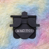 Black-colored Stethoscope Holder or Nurse tool or Nurse accessory for nurses called Stethbadge.