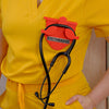 Pop Red-colored Stethoscope Holder or Nurse tool or Nurse accessory for nurses called Stethbadge.